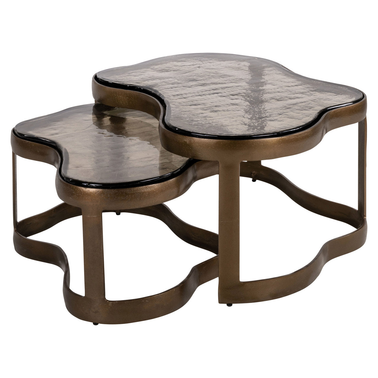 Richmond Interiors Fairfield Coffee Table - Set of 2 - Antique Brass