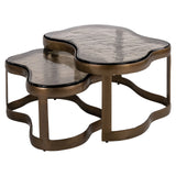 Richmond Interiors Fairfield Coffee Table - Set of 2 - Antique Brass