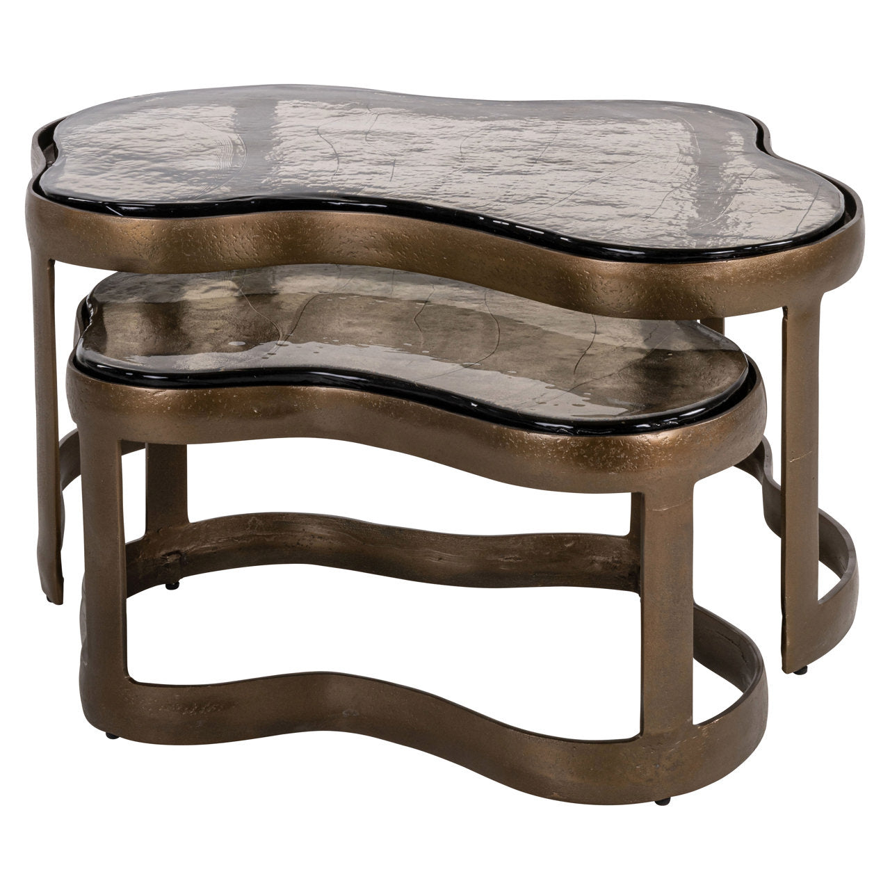 Richmond Interiors Fairfield Coffee Table - Set of 2 - Antique Brass