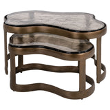 Richmond Interiors Fairfield Coffee Table - Set of 2 - Antique Brass