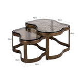 Richmond Interiors Fairfield Coffee Table - Set of 2 - Antique Brass