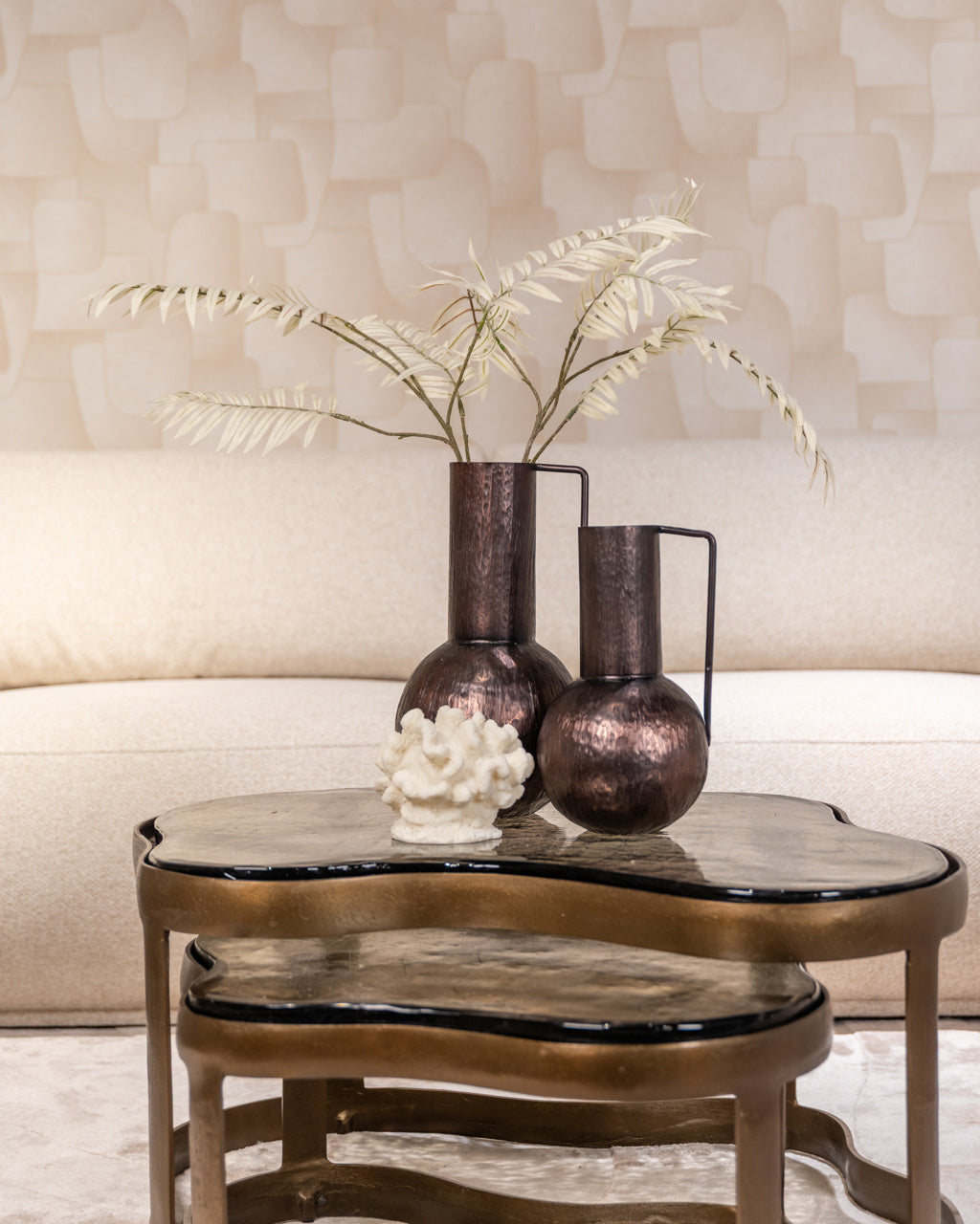 Richmond Interiors Fairfield Coffee Table - Set of 2 - Antique Brass