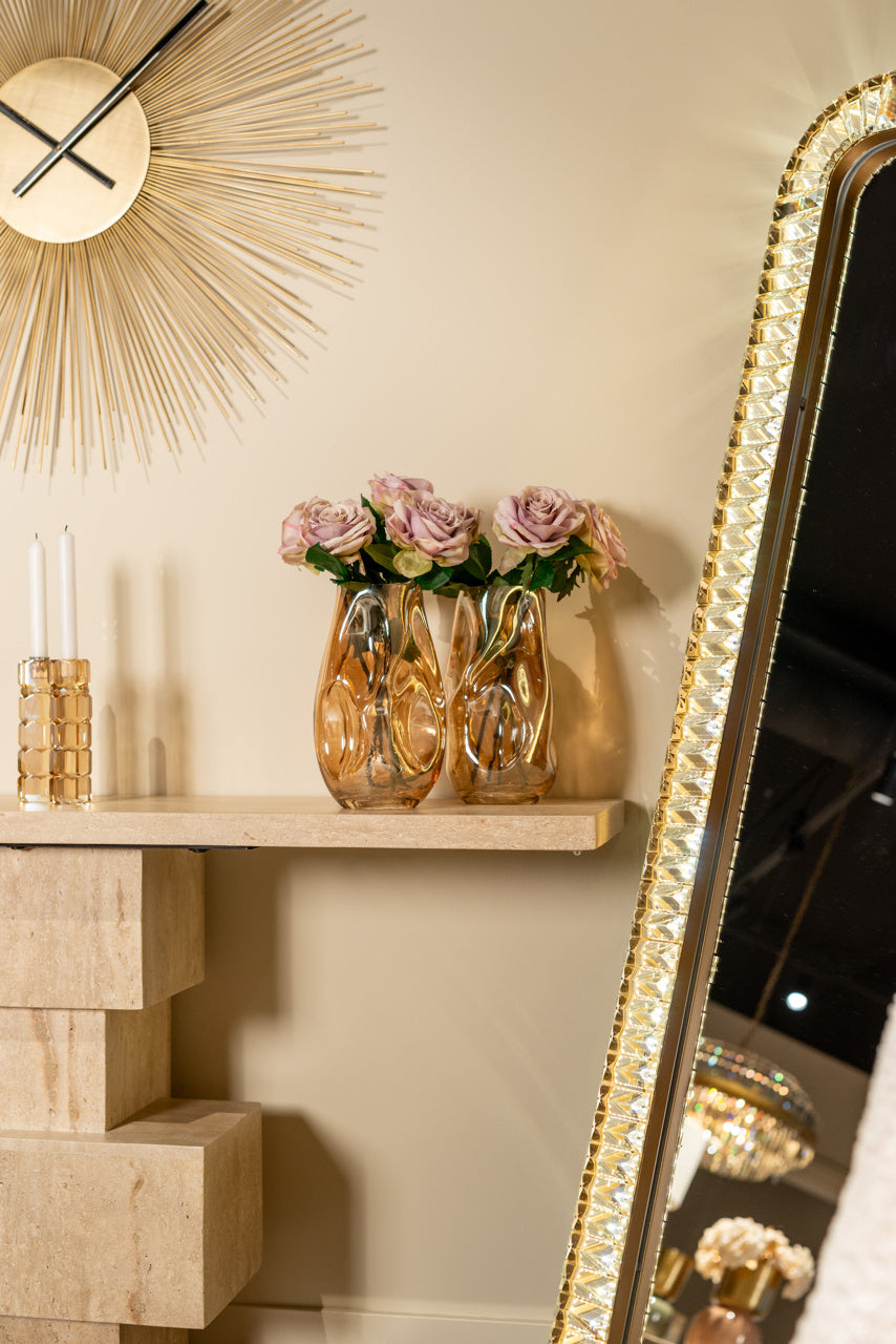 Richmond Interiors Kahlo Floor Mirror Lamp – Bronze