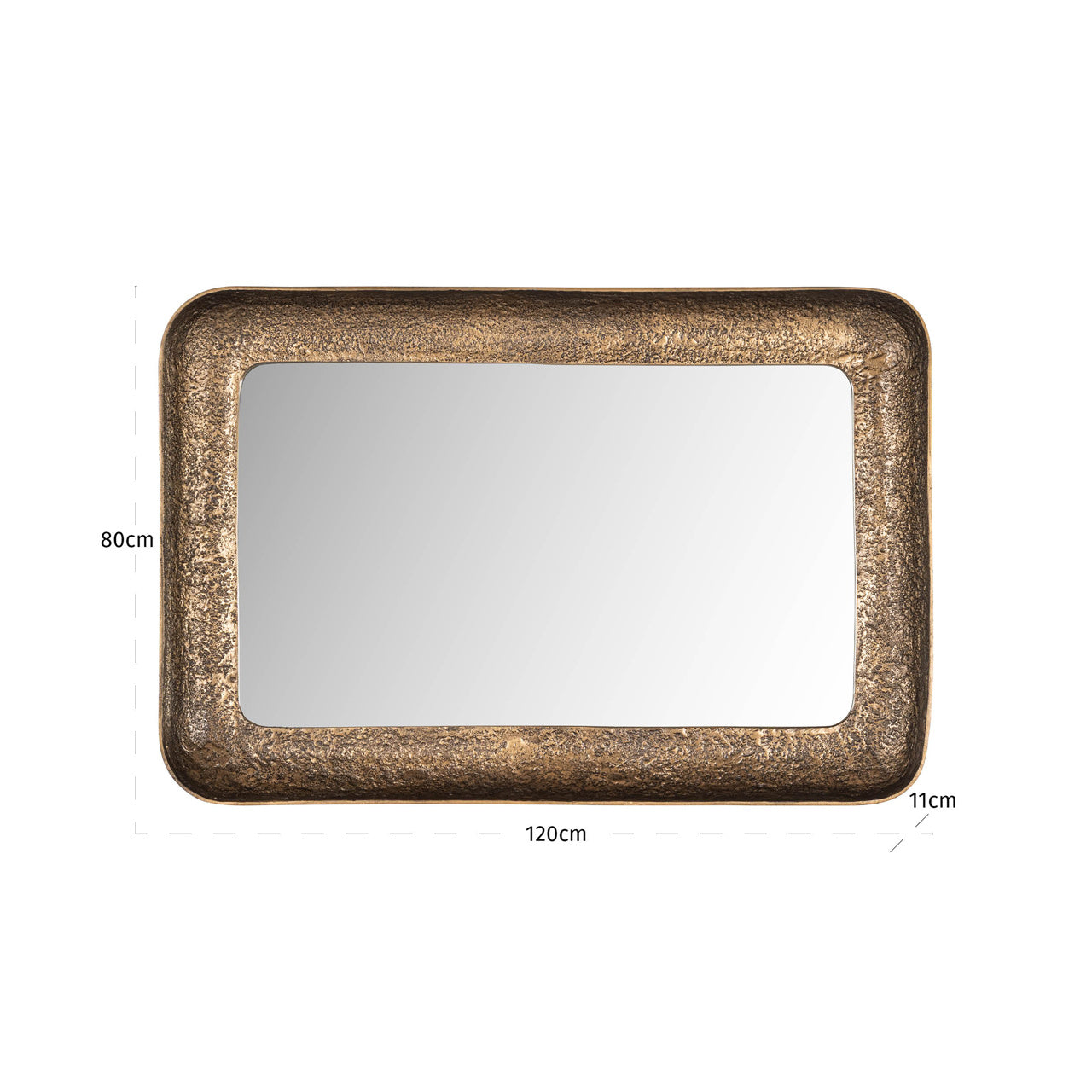 Richmond Interiors Loan Mirror - Antique Brass