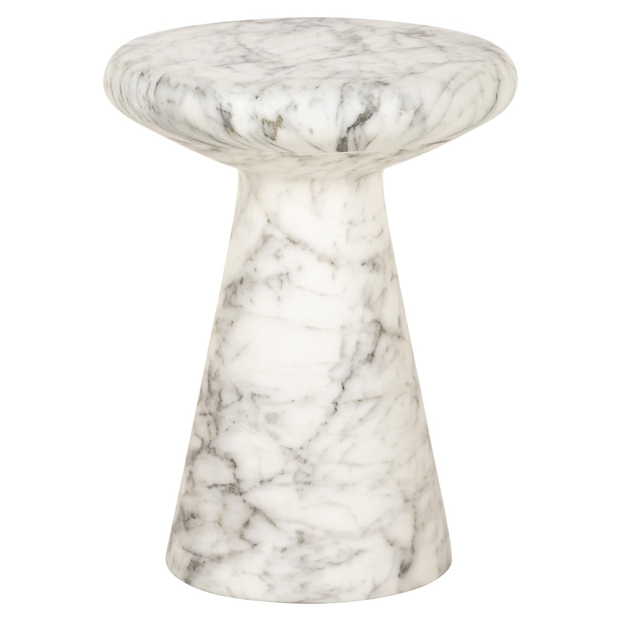 Richmond Interiors Lohan Side Table – White Faux Marble