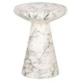 Richmond Interiors Lohan Side Table – White Faux Marble