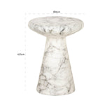 Richmond Interiors Lohan Side Table – White Faux Marble