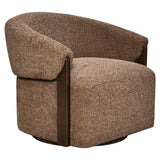 Richmond Interiors Marina Swivel Lounge Chair – Brown Blockweave