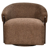 Richmond Interiors Marina Swivel Lounge Chair – Brown Blockweave