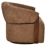 Richmond Interiors Marina Swivel Lounge Chair – Brown Blockweave