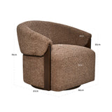 Richmond Interiors Marina Swivel Lounge Chair – Brown Blockweave