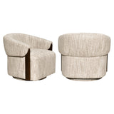 Richmond Interiors Marina Swivel Lounge Chair – Natural Blockweave