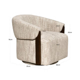 Richmond Interiors Marina Swivel Lounge Chair – Natural Blockweave