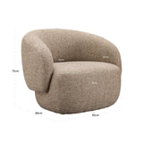 Richmond Interiors Milano Lounge Chair – Sand Tweed