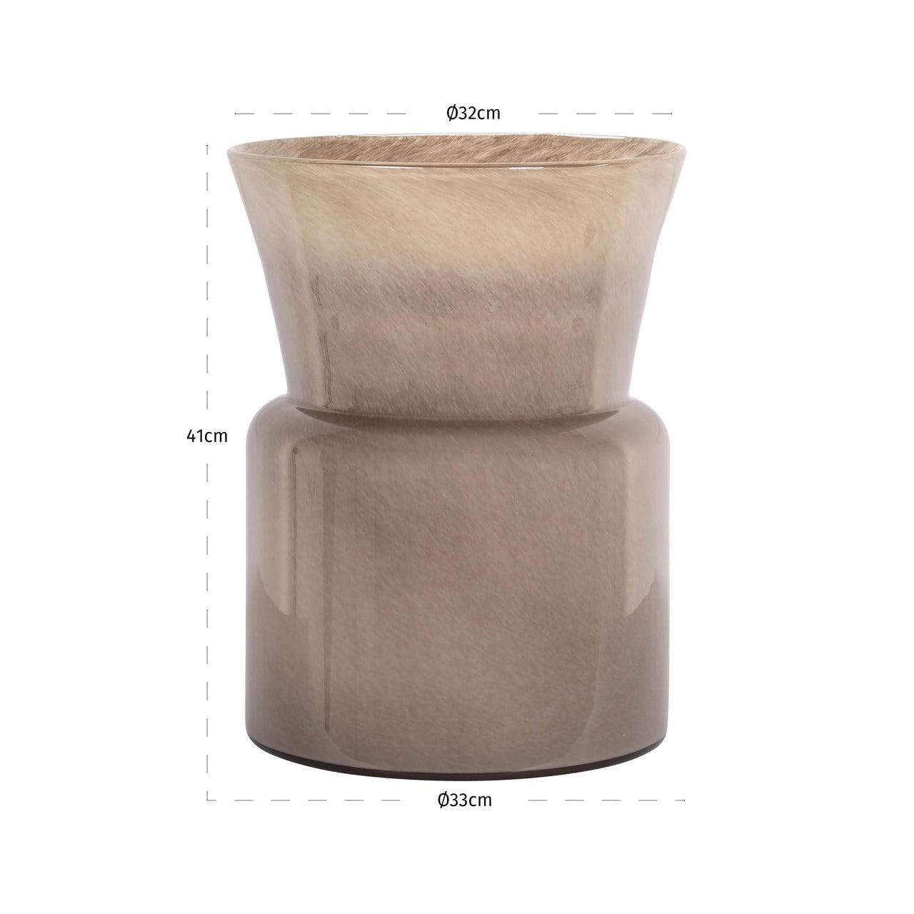Richmond Interiors Milo Vase – Taupe