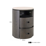 Richmond Interiors Nando Nightstand – 2 Drawers – Brown