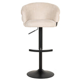 Richmond Interiors Nikki Swivel Bar Stool – Niagara Beige Chenille