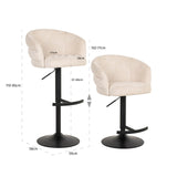 Richmond Interiors Nikki Swivel Bar Stool – Niagara Beige Chenille