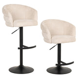 Richmond Interiors Nikki Swivel Bar Stool – Niagara Beige Chenille