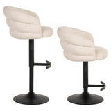 Richmond Interiors Nikki Swivel Bar Stool – Niagara Beige Chenille