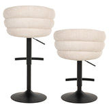 Richmond Interiors Nikki Swivel Bar Stool – Niagara Beige Chenille