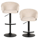 Richmond Interiors Nikki Swivel Bar Stool – Niagara Beige Chenille