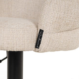 Richmond Interiors Nikki Swivel Bar Stool – Niagara Beige Chenille