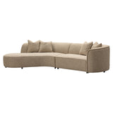 Richmond Interiors Romero Sofa – Left Ottoman – Sand Tweed