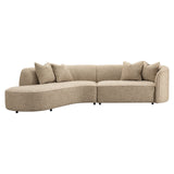 Richmond Interiors Romero Sofa – Left Ottoman – Sand Tweed