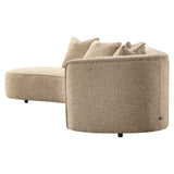 Richmond Interiors Romero Sofa – Left Ottoman – Sand Tweed