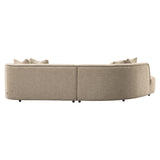 Richmond Interiors Romero Sofa – Left Ottoman – Sand Tweed