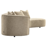 Richmond Interiors Romero Sofa – Right Ottoman – Sand Tweed