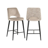Richmond Interiors Tabitha Counter Stool – Trendy Nature and Quartz Khaki