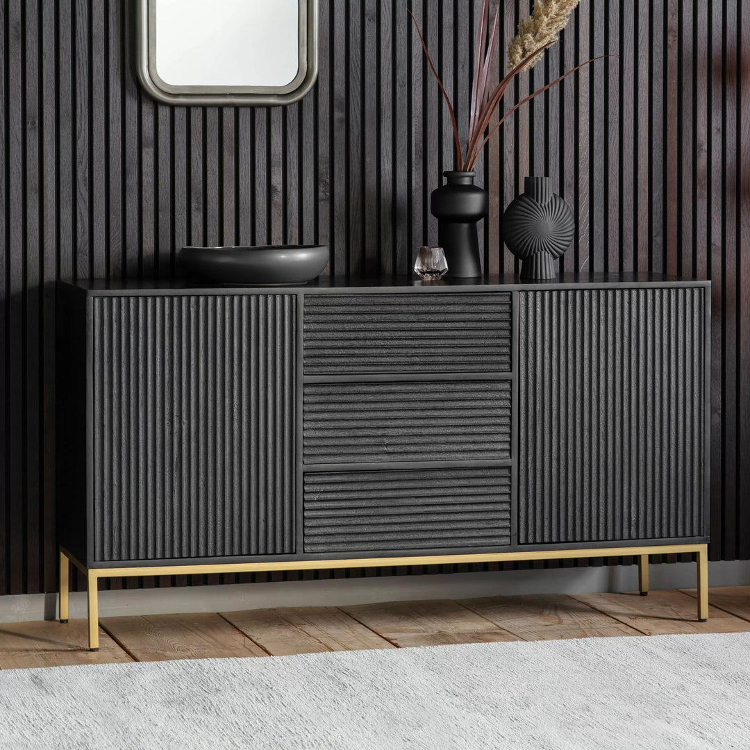 Ridgeway Sideboard – Black and Gold