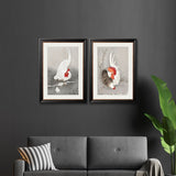 Roosters by Ohara Koson – York Slim Framed Print