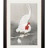 Roosters by Ohara Koson – York Slim Framed Print