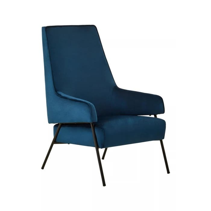 Elara Chair – Blue Velvet