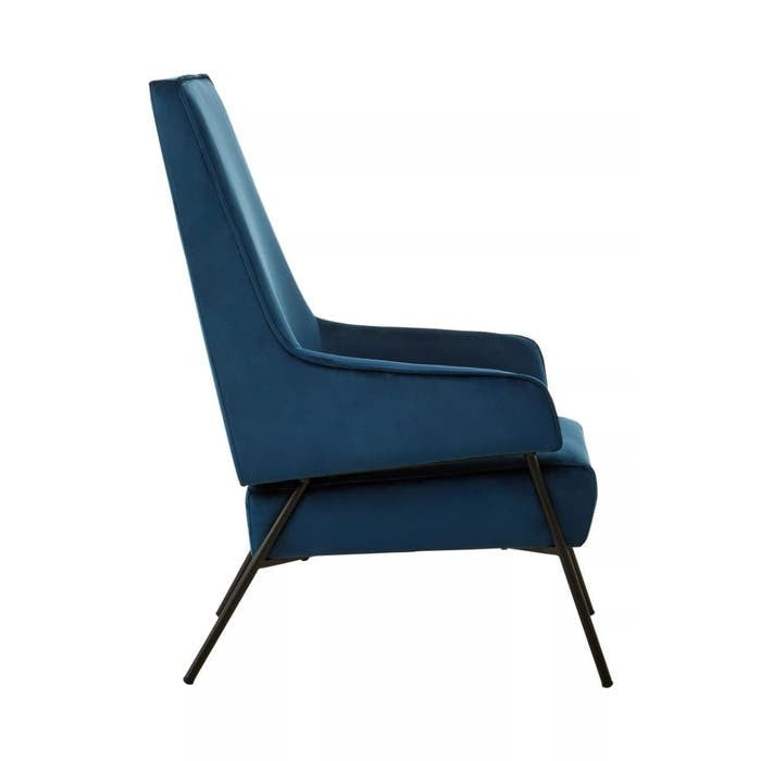 Elara Chair – Blue Velvet