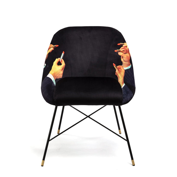 Seletti Lipstick Padded Chair – Black