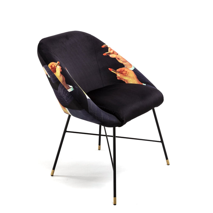 Seletti Lipstick Padded Chair – Black