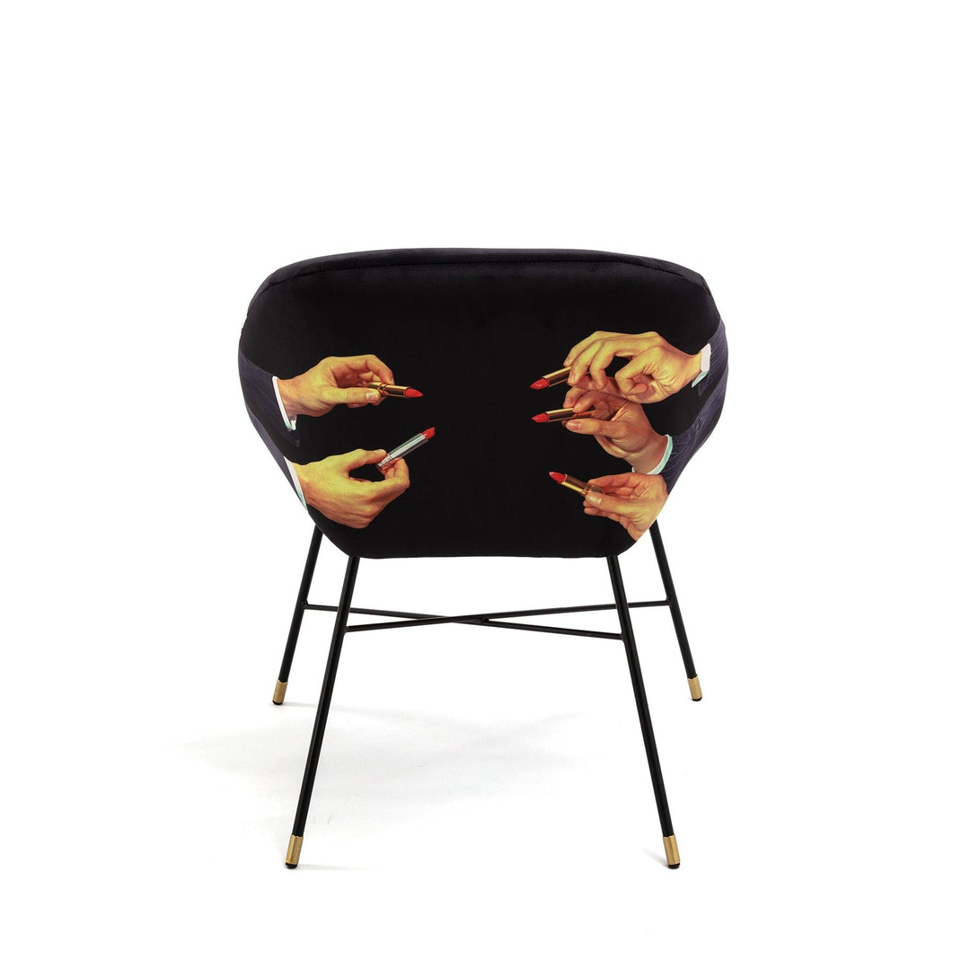 Seletti Lipstick Padded Chair – Black