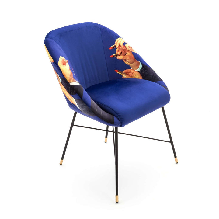 Seletti Lipstick Padded Chair – Blue