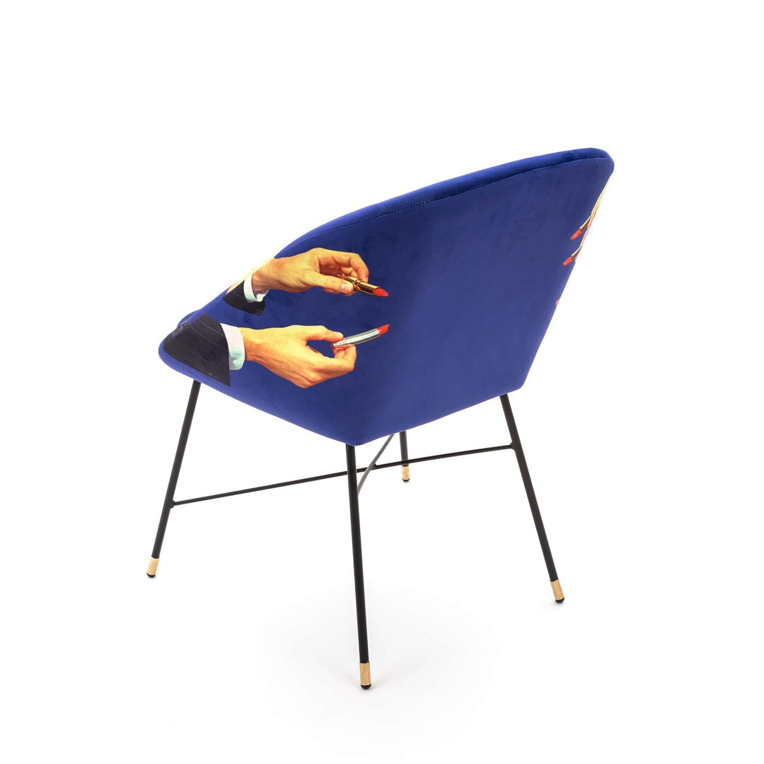 Seletti Lipstick Padded Chair – Blue