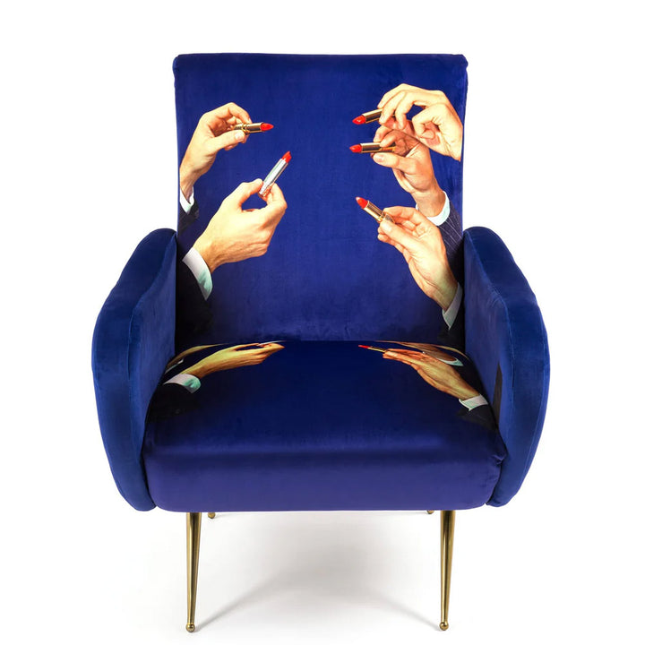 Seletti Lipstick Print Armchair