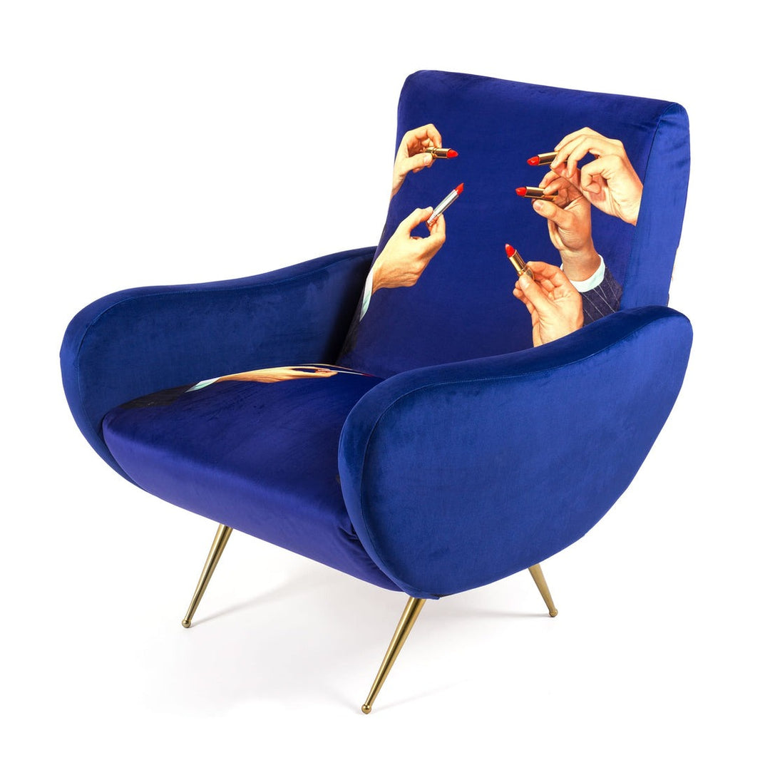 Seletti Lipstick Print Armchair