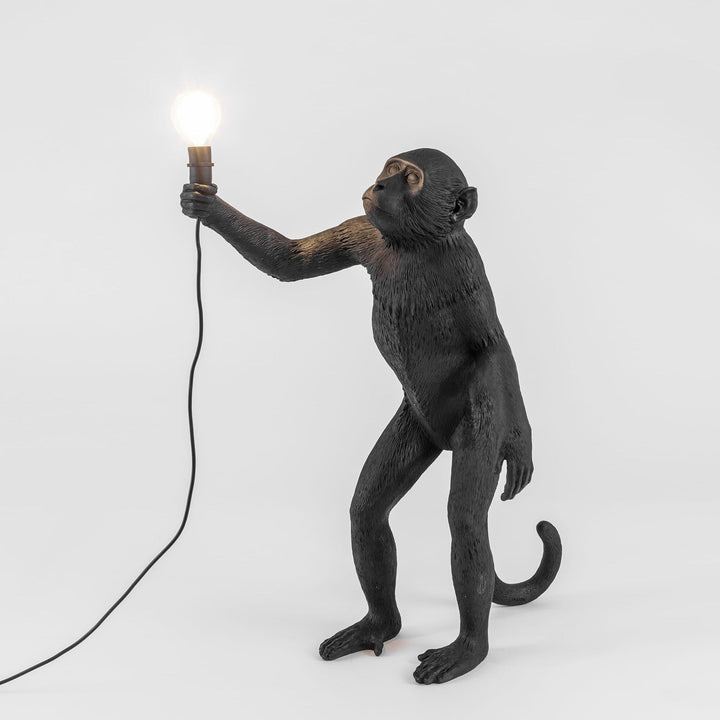 Seletti Standing Monkey Lamp – Black