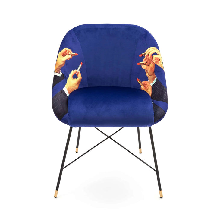 Seletti Lipstick Padded Chair – Blue