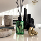 Enormous Amora Verbena Reed Diffuser with Emerald Glass Bottle