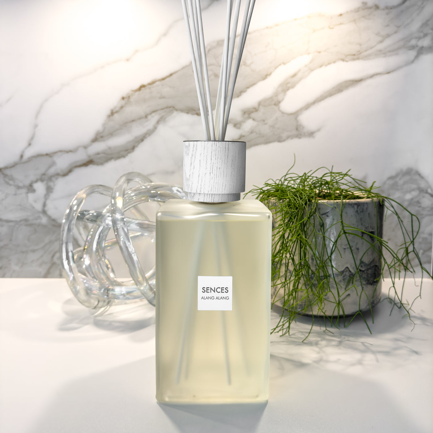 Enormous Amora Reed Diffuser with White Frosted Bottle