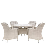 Silvester Round Dining Set – 4 Seater
